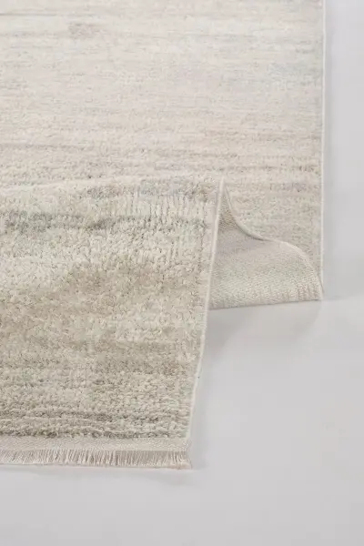 Peru Serisi Bej Gri Yumuşak Dokulu Makine Halısı AP-8432