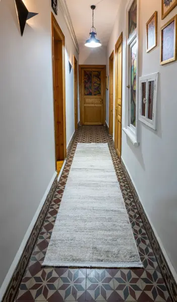 Peru Serisi Bej Gri Yumuşak Dokulu Makine Halısı AP-8432