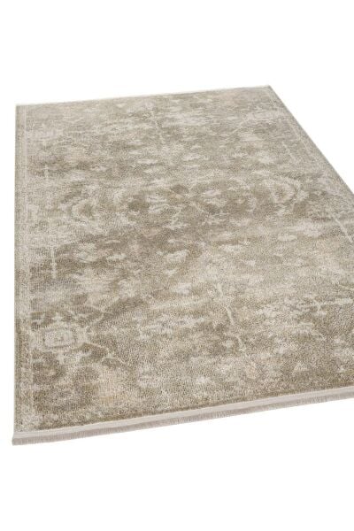 Peru Serisi Bej Renk Yumuşak Dokulu Makine Halısı AP-8441