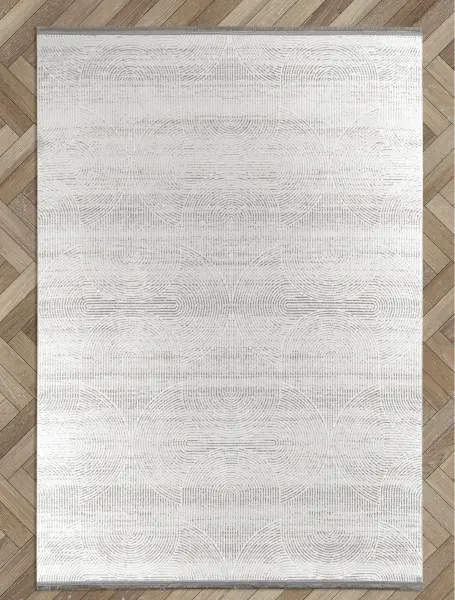 Calme Serisi Bej Renk Yıkanabilir Kaymaz Dokuma Halı T-Hy07