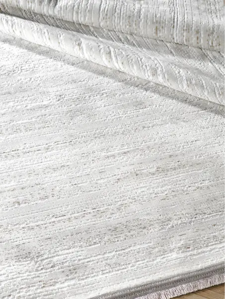 Calme Serisi Bej Renk Yıkanabilir Kaymaz Dokuma Halı T-Hy06