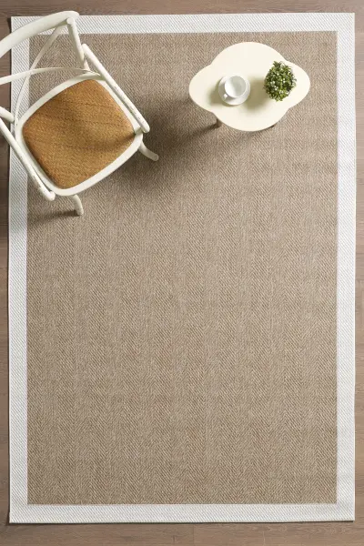Sisal Serisi K.Bej Krem Kaymaz Tabanlı Yıkanabilir Dokuma Halı EM-E903