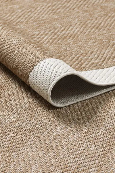 Sisal Serisi K.Bej Krem Kaymaz Tabanlı Yıkanabilir Dokuma Halı EM-E903