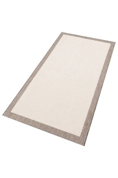 Sisal Serisi Krem Gri Kaymaz Tabanlı Yıkanabilir Dokuma Halı TU-EN06