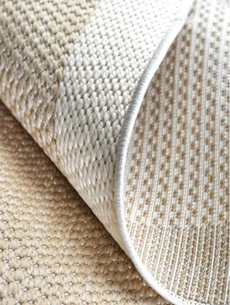 Sisal Serisi Bej Krem Kaymaz Tabanlı Yıkanabilir Dokuma Halı TU-EN10