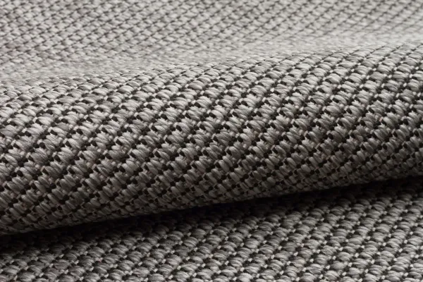 Sisal Serisi Gri Siyah Kaymaz Tabanlı Yıkanabilir Dokuma Halı TU-EN11