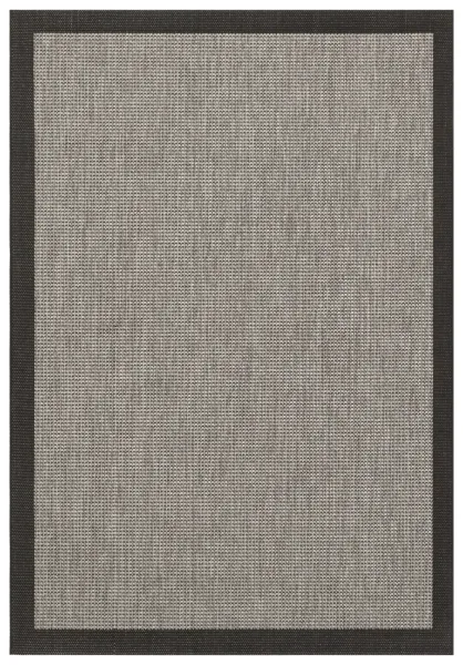 Sisal Serisi Gri Siyah Kaymaz Tabanlı Yıkanabilir Dokuma Halı TU-EN11