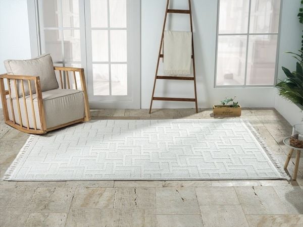 Marilla Serisi Bukle Dokuma Ekru Renk Halı EF002A 160x230 (4 mt2)