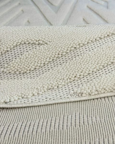 Mono Serisi Krem Renk Tozumaz Natural Dokuma Halı L-1118 160x230 (4 mt2)