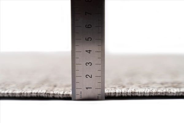 Craft Serisi Gri Balık Sırtı Desen Hasır Dokulu Dokuma Halı S-0455