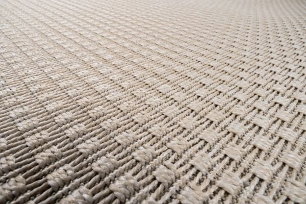 Craft Serisi Krem Hasır Dokulu Dokuma Halı S-0452