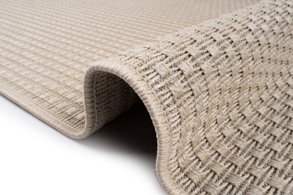 Craft Serisi Krem Hasır Dokulu Dokuma Halı S-0452