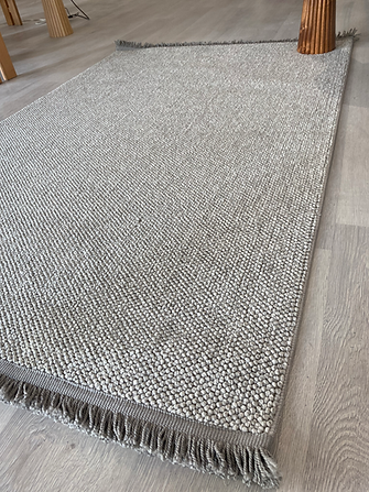 Amore Serisi Gri Bukle Dokuma Toz Vermez Makine Halısı EK-0259