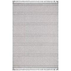 Arya Serisi Gri Modern İskandinav Desenli Makine Halısı T-1073