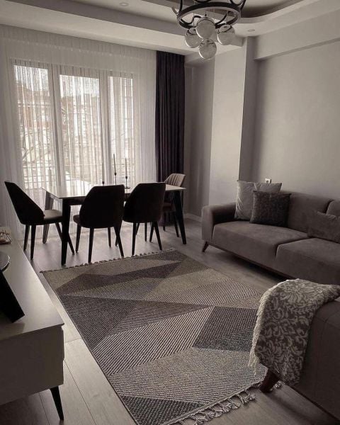 Pavia Serisi Gri Kolay Temizlenen Hav Toz Vermez Halı Q-2017