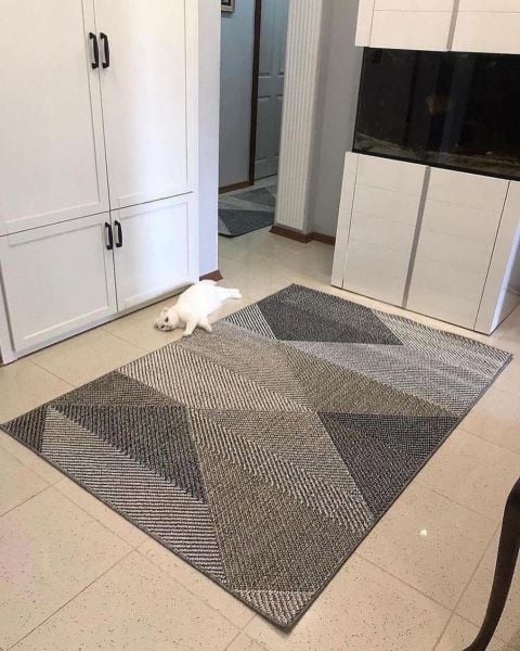 Pavia Serisi Gri Kolay Temizlenen Hav Toz Vermez Halı Q-2017