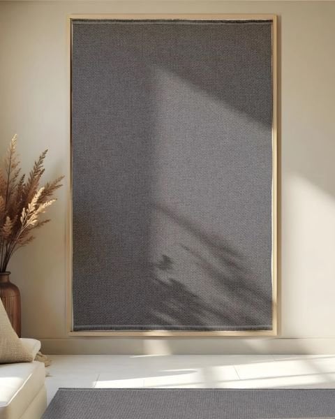 Plain Serisi Sisal Gri Düz Dokuma Kolay Temizlenebilir Halı L-7656