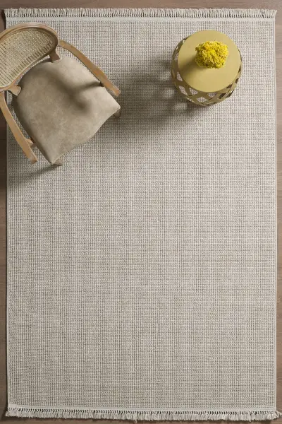 Amore Serisi Bej Yumuşak Makine Halısı AP-8597