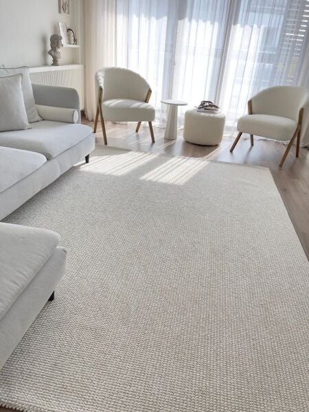 Amore Serisi Ekru Yumuşak Makine Halısı AP-8595