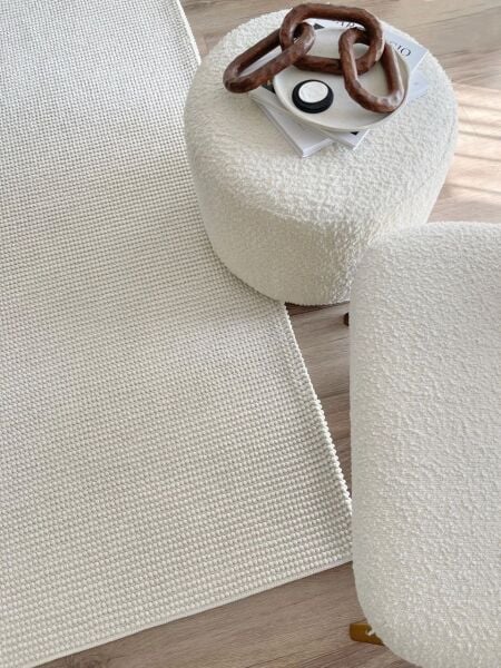 Amore Serisi Ekru Yumuşak Makine Halısı AP-8595