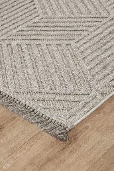 Amore Serisi Gri Renk Yumuşak Dokuma Makine Halısı EM-E609