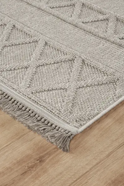 Amore Serisi Gri Renk Yumuşak Dokuma Makine Halısı EM-E612