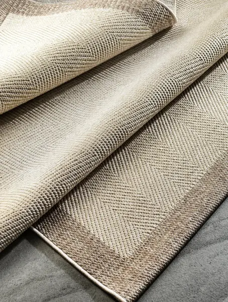 Sisal Serisi Vizon Renk Kaymaz Tabanlı Yıkanabilir Dokuma Halı T-Ar02