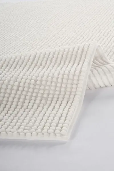 Node Serisi Beyaz Renk Kaymaz Yıkanabilir Yumuşak Halı AP-1541