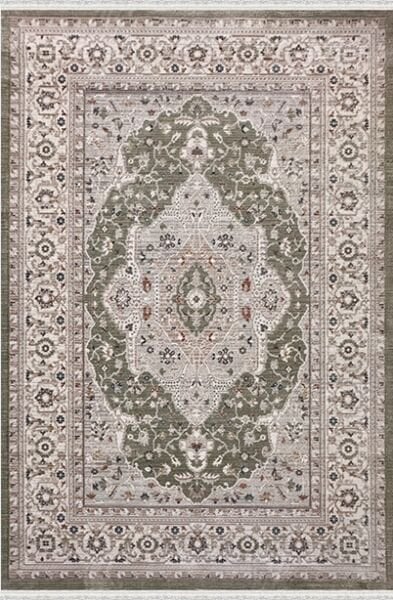 Vintage Serisi Yeşil Renk Dokuma Makine Halısı EM-E402