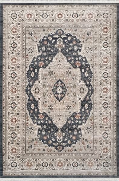 Vintage Serisi Mavi Renk Dokuma Makine Halısı EM-E403