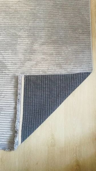 Ada Serisi Gri Renk Yıkanabilir Şönil Dokuma Halı GA-3233