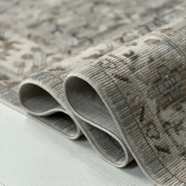 Vintage Serisi Bej Renk Dokuma Makine Halısı EM-E405