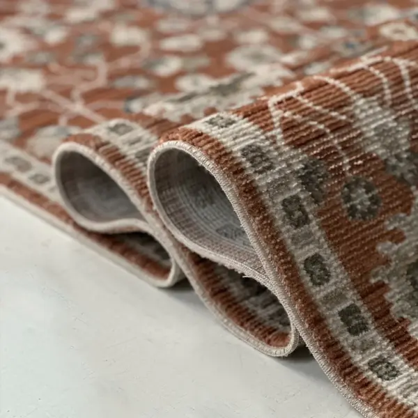 Vintage Serisi Bordo Renk Dokuma Makine Halısı EM-E406