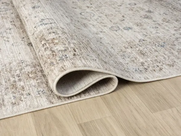 Vintage Serisi Bej Renk Eskitme Desen Dokuma Halı S-P10201