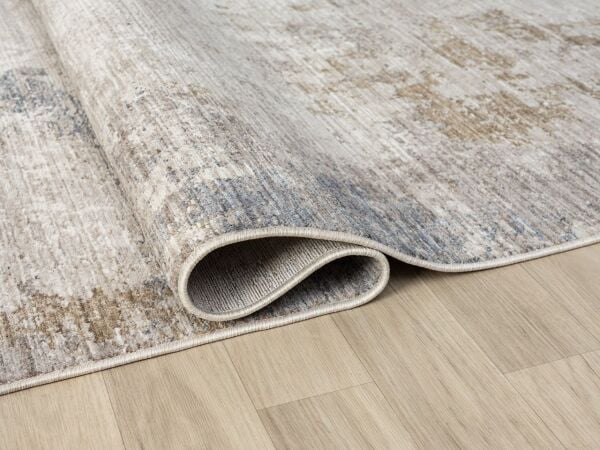 Vintage Serisi Mavi Renk Eskitme Desen Dokuma Halı S-P10206M