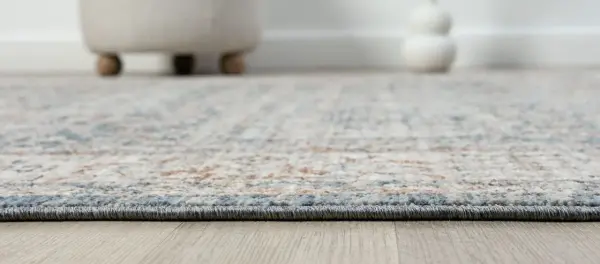 Vintage Serisi Mavi Renk Eskitme Desen Dokuma Halı S-P10207M