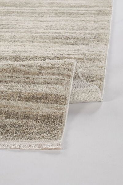 Peru Serisi Bej Renk Yumuşak Dokulu Makine Halısı AP-8431