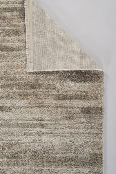 Peru Serisi Bej Renk Yumuşak Dokulu Makine Halısı AP-8431