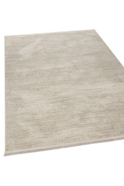 Peru Serisi Bej Renk Yumuşak Dokulu Makine Halısı AP-8422